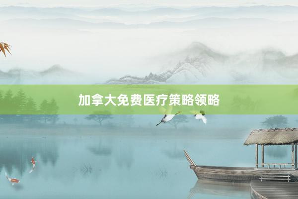加拿大免费医疗策略领略